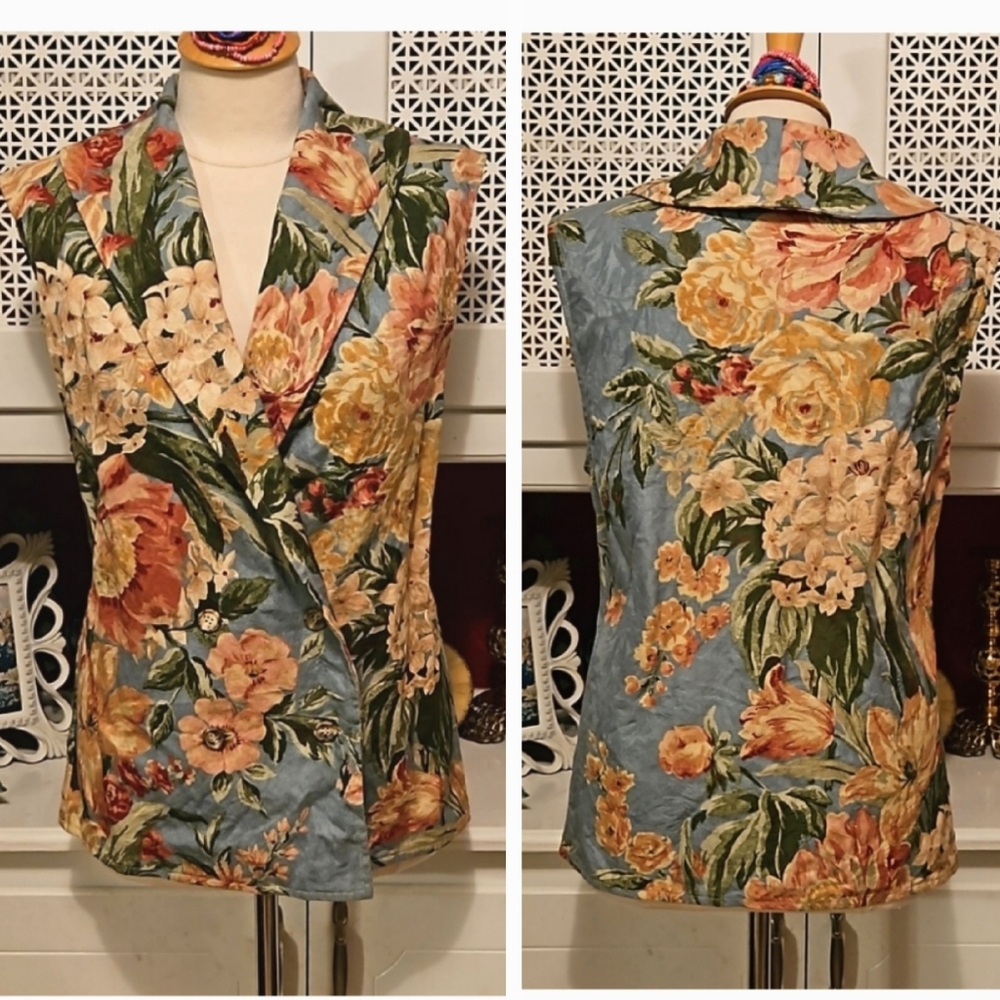 Vintage Tapestry Ivory Coast Vest